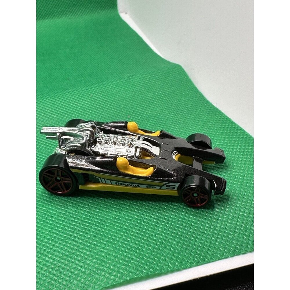 2007 Hot Wheels Mattel Honda Racer Black Yellow Silver Loose‎ 1:64 Diecast Car